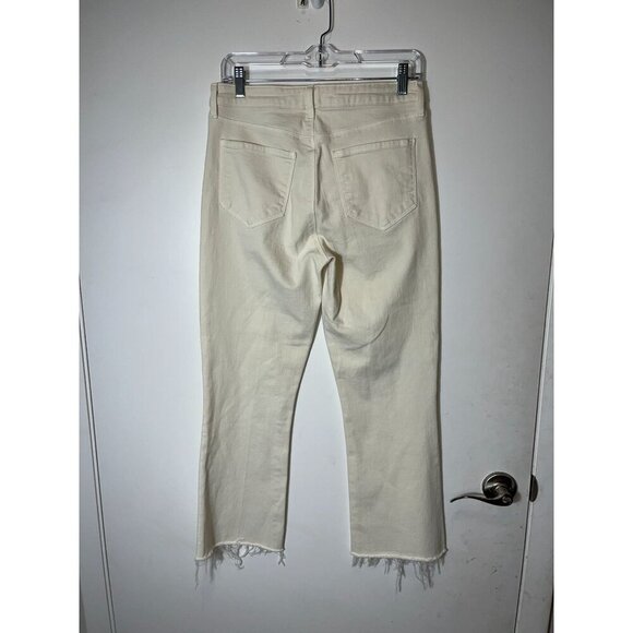 L'AGENCE  KENDRA HIGH RISE CROPPED FLARED  JEANSIL8- VINTAGE WHITE Womens s Size - Picture 7 of 11